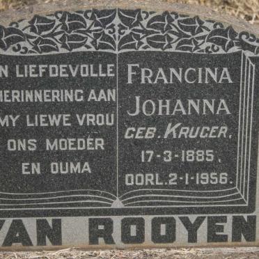 ROOYEN Francina Johanna, van nee KRUGER 1885-1956