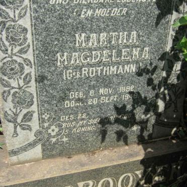 ROOYEN Martha Magdelena, van nee ROTHMANN 1892-1949