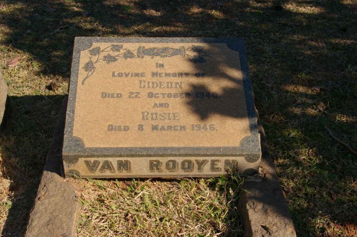 ROOYEN Gideon, van -1940 :: ROOYEN Rosie, van -1946