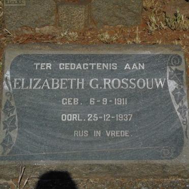 ROSSOUW Elizabeth G. 1911-1937