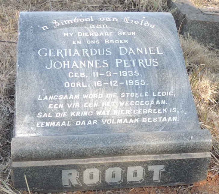 ROODT Gerhardus Daniel Johannes Petrus 1935-1955