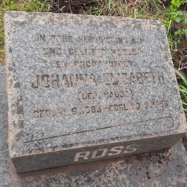 ROSS Johanna Elizabeth nee NAUDE 1883-1958