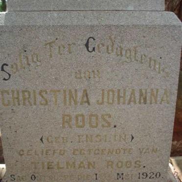 ROOS Christina Johanna neé ENSLIN -1920