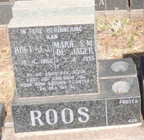ROOS J.J. 1962-  & S.M. DE JAGER 1955- 