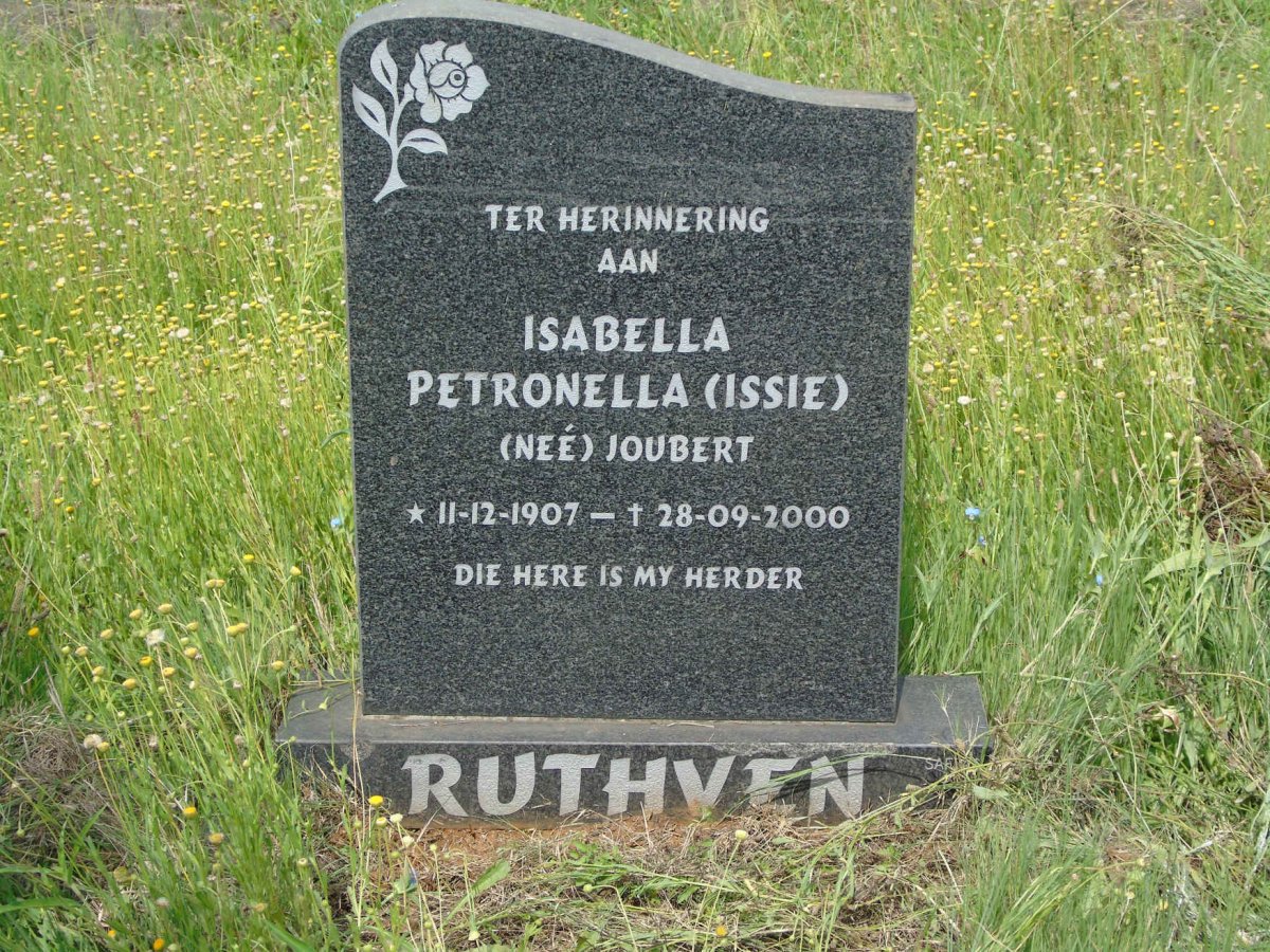 RUTHVEN Isabella Petronella nee JOUBERT 1907-2000