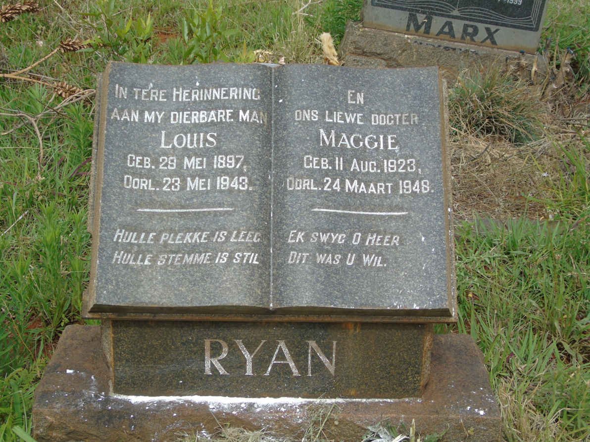RYAN Louis 1897-1943 :: RYAN Maggie 1923-1948
