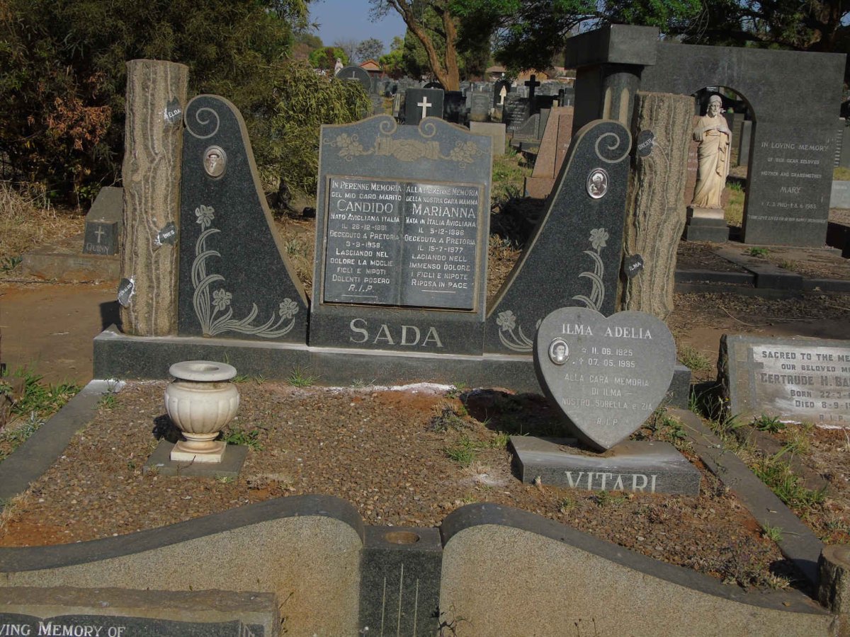 SADA Candido 1881-1958 &amp; Marianna 1886-1977 :: VITARI Ilma Adelia 1925-1995