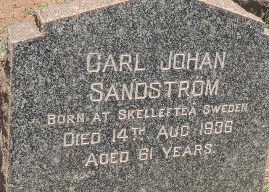 SANDSTROM Carl Johan -1936