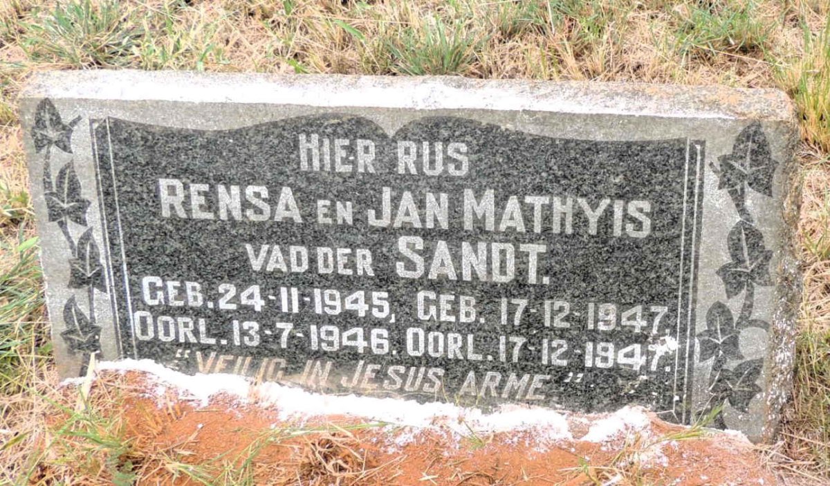 SANDT Rensa, van der 1945-1946 :: VAN DER SANDT Jan Mathyis 1947-1947