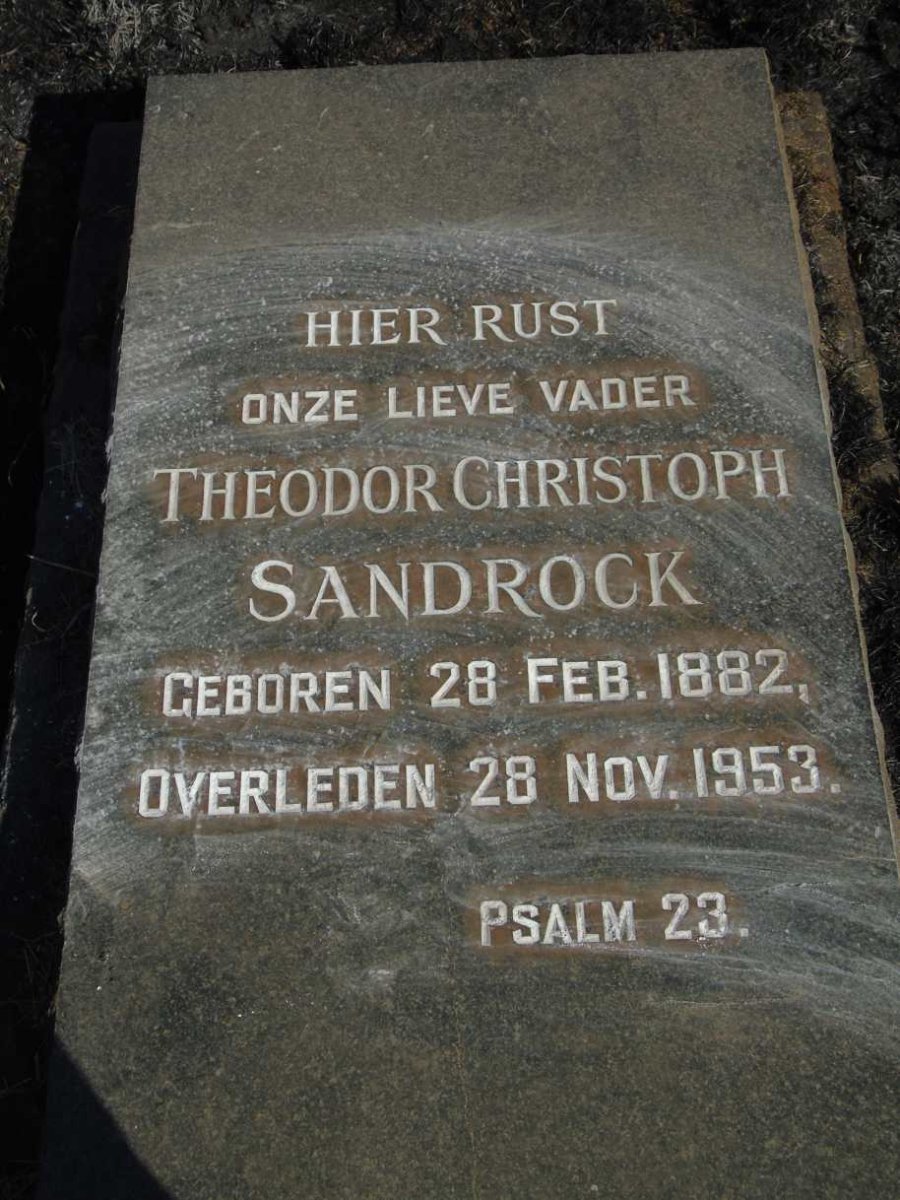 SANDROCK Theodor Christoph 1882-1953