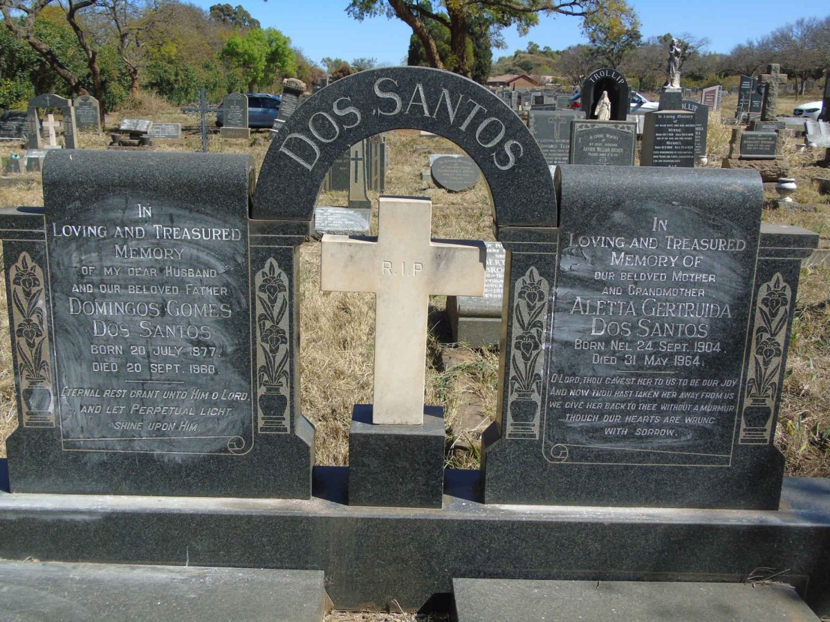 SANTOS Domingos Gomes, dos 1877-1960 &amp; Aletta Gertruida NEL 1904-1964