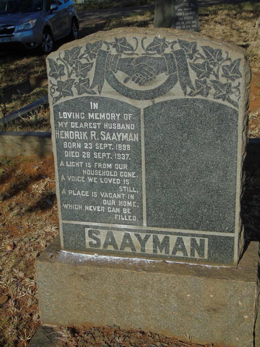 SAAYMAN Hendrik R. 1898-1937