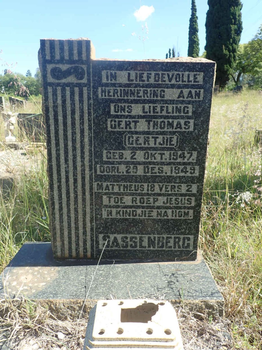 SASSENBERG Gert Thomas 1947-1949