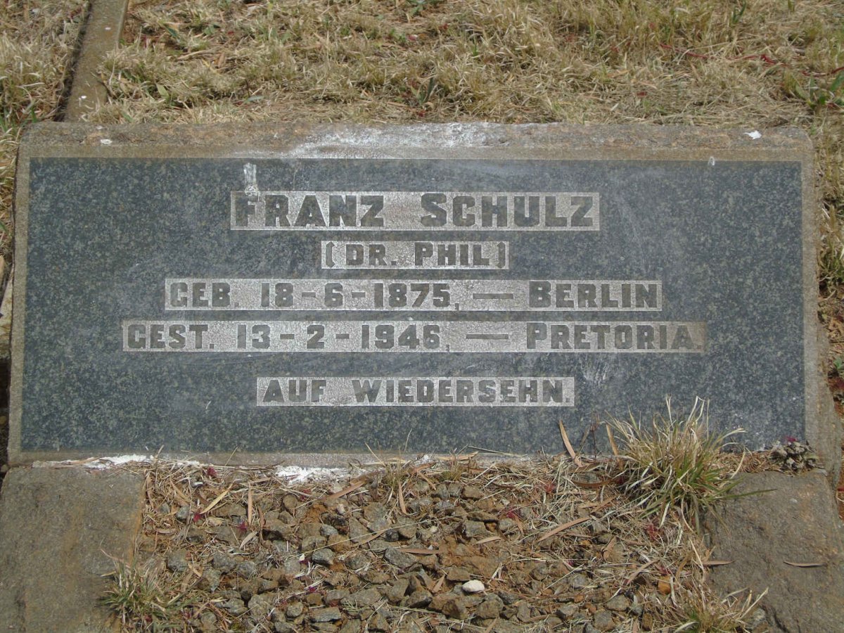 SCHULZ Franz 1875-1945