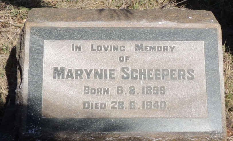 SCHEEPERS Marynie 1899-1940