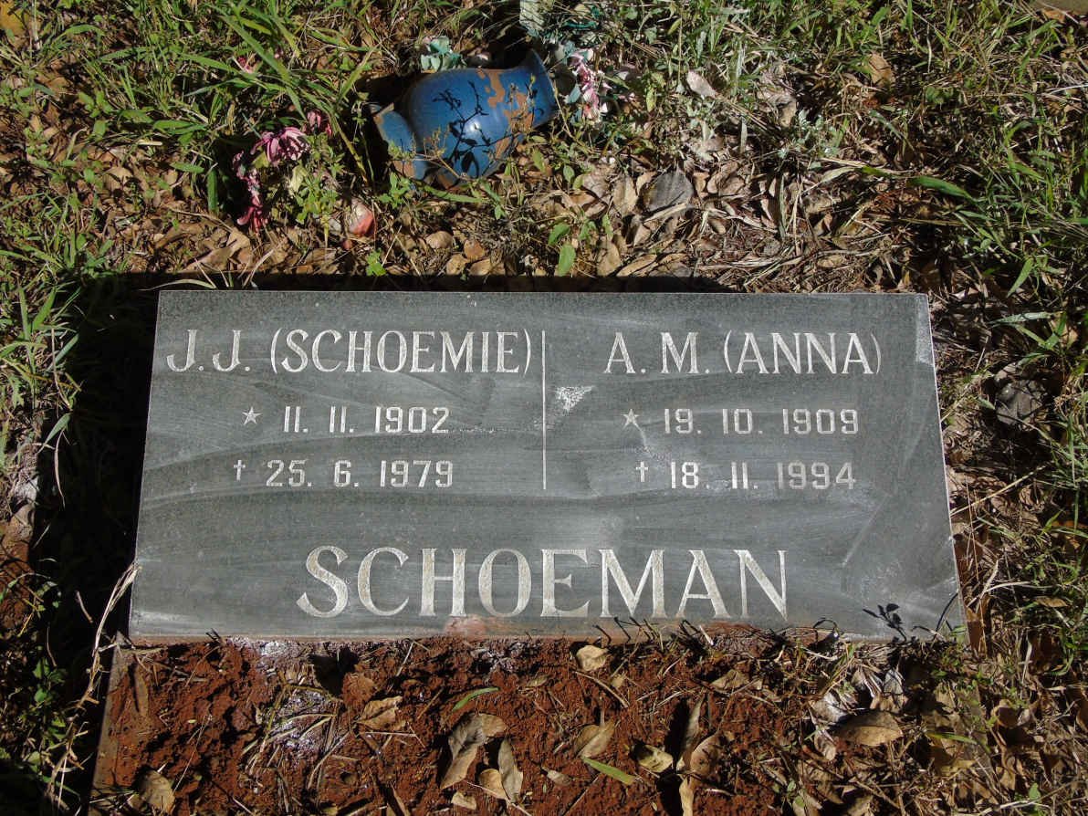 SCHOEMAN J.J. 1902-1979 &amp; A.M. 1909-1994