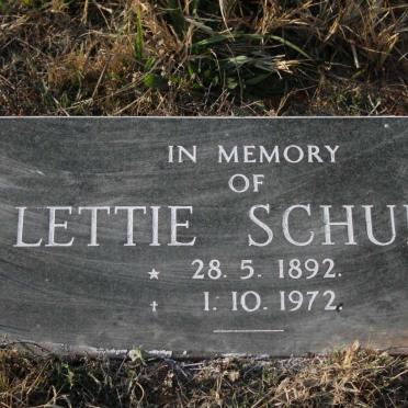 SCHURIE Lettie 1892-1972