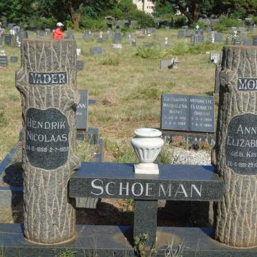 SCHOEMAN Hendrik Nicolaas 1868-1957 & Anna Elizabeth KRIEK 1881-1957