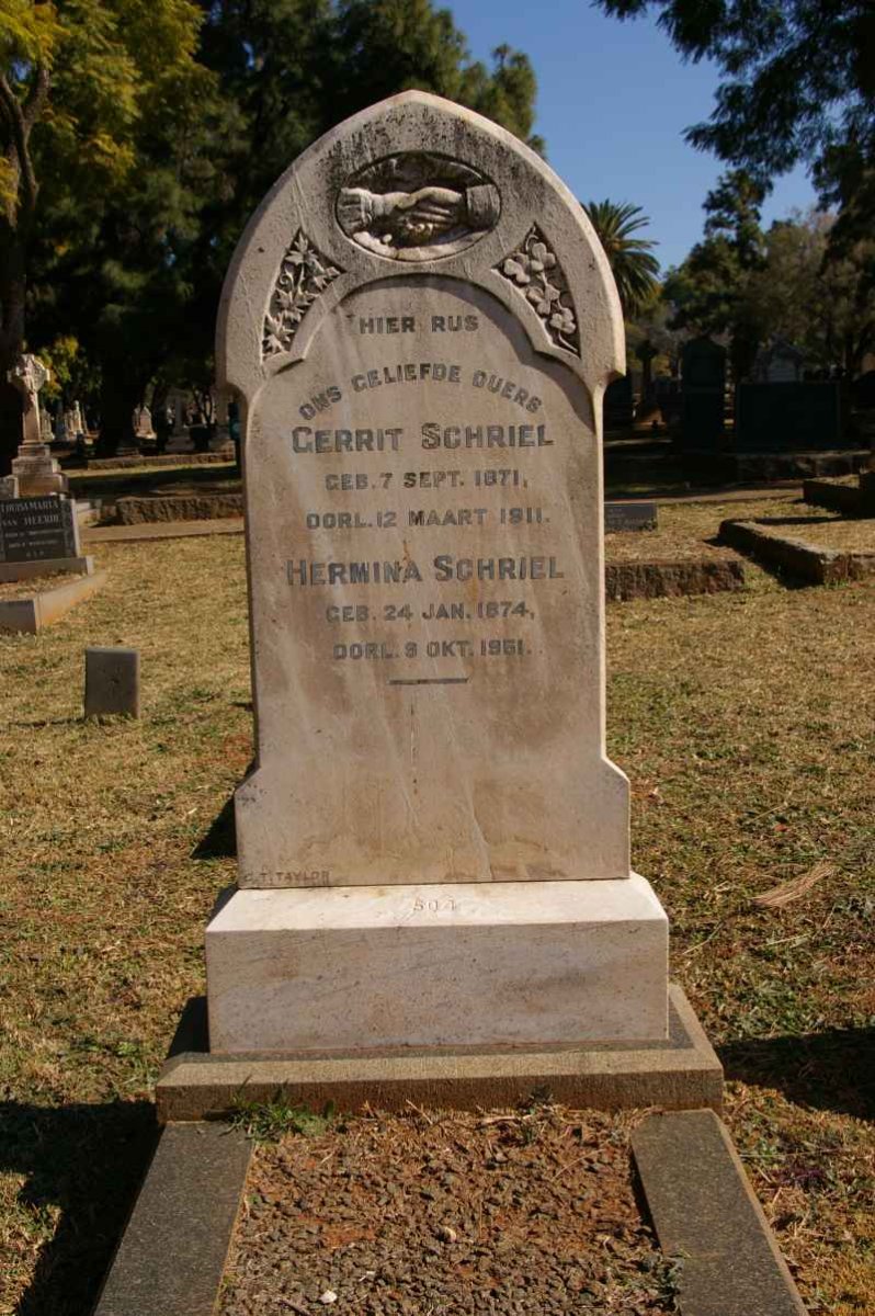 SCHRIEL Gerrit 1871-1911 &amp; Hermina 1874-1951