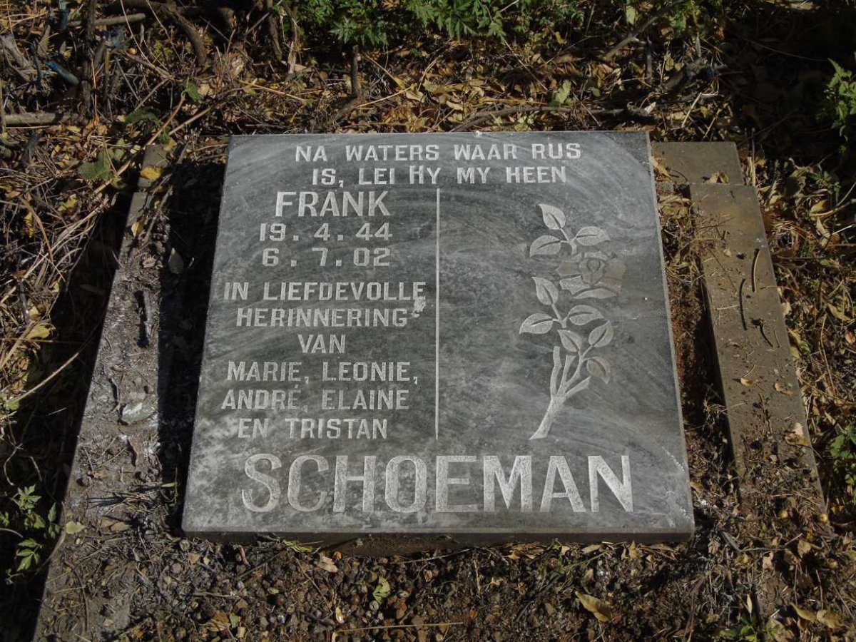 SCHOEMAN Frank 1944-2002