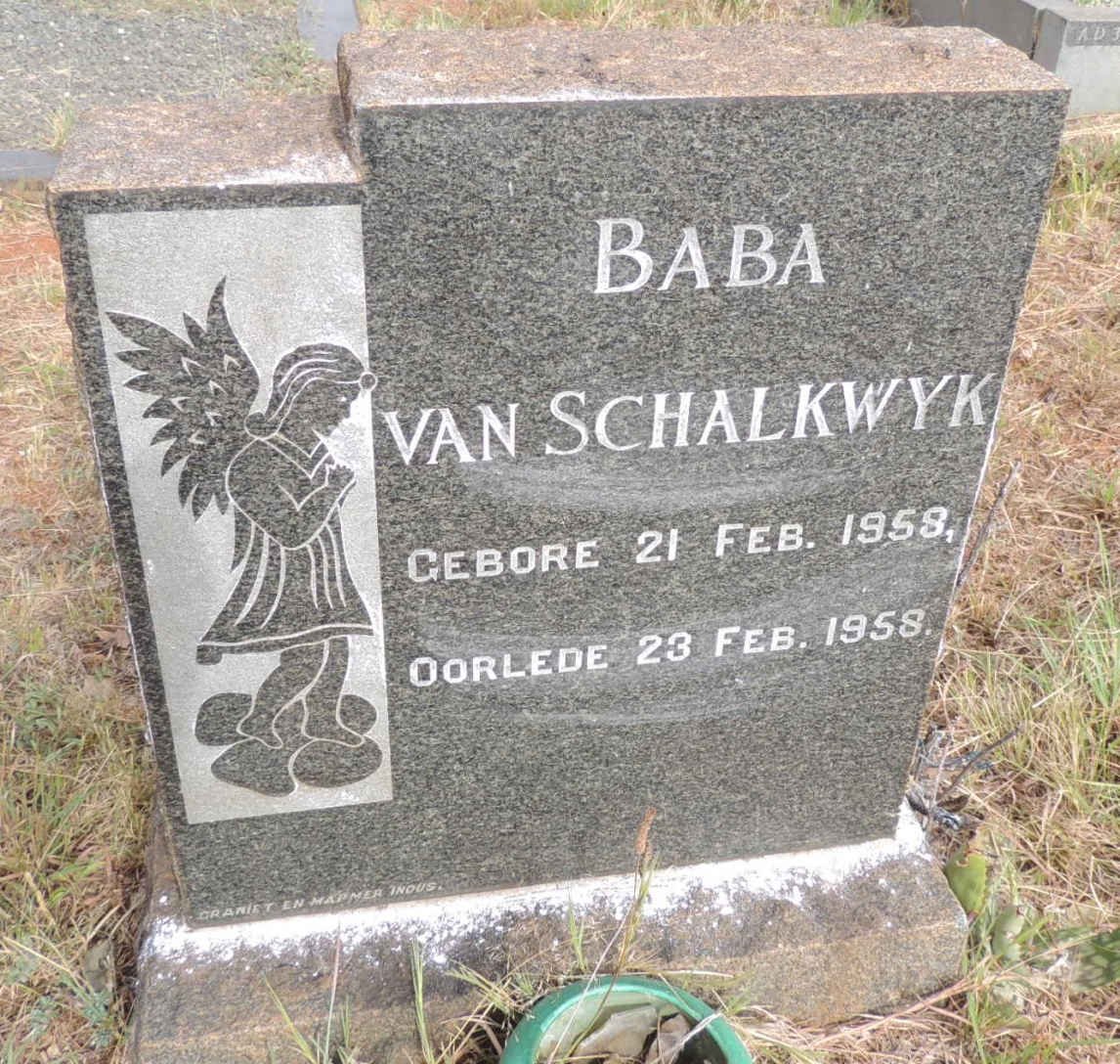 SCHALKWYK, van 1958-1958