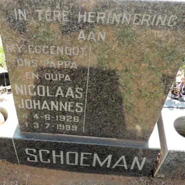 SCHOEMAN Nicolaas Johannes 1926-1999