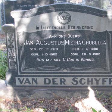 SCHYFF Jan Augustus, van der 1878-1962 &amp; Mietha Chubella 1888-1962