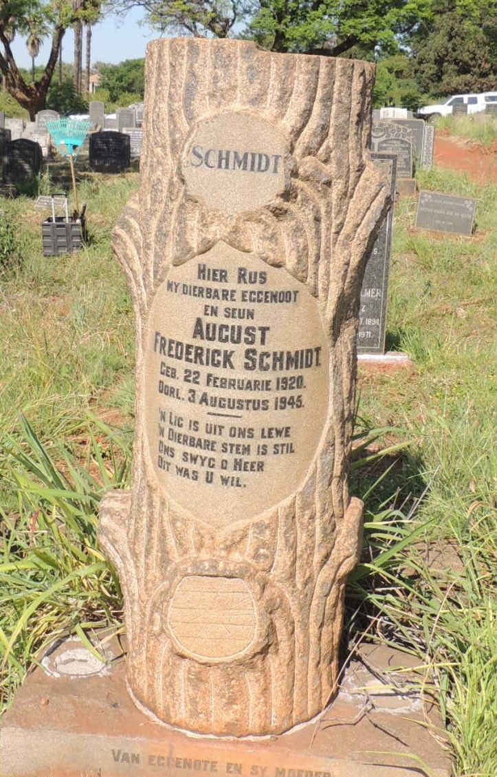 SCHMIDT August Frederick 1920-1945