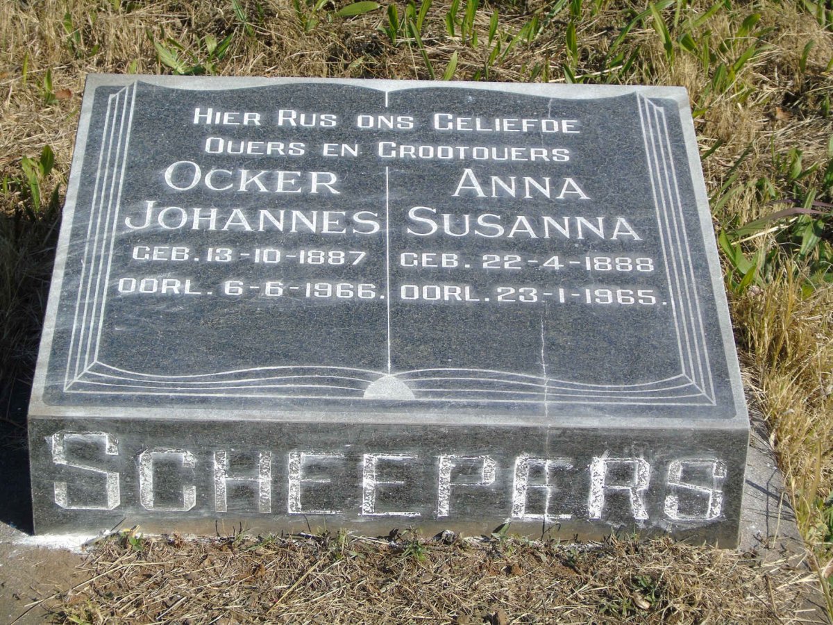 SCHEEPERS Ocker Johannes 1887-1966 &amp; Anna Susanna 1888-1965