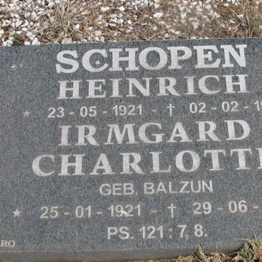 SCHOPEN Hermann Heinrich 1882-1958 &amp; Anna Karoline MUND 1886-1958