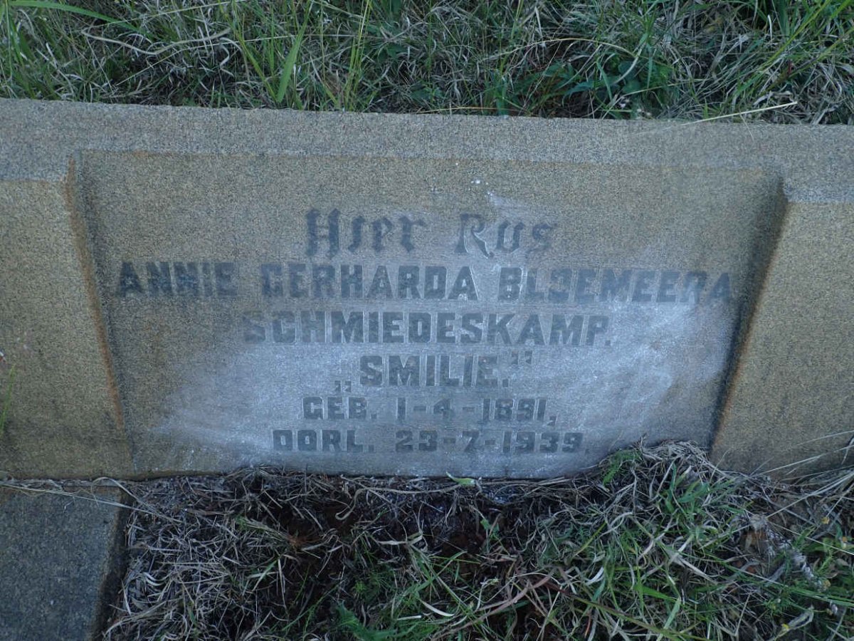 SCHMIEDESKAMP Annie Gerharda Bloemeera 1891-1939