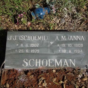 SCHOEMAN J.J. 1902-1979 &amp; A.M. 1909-1994