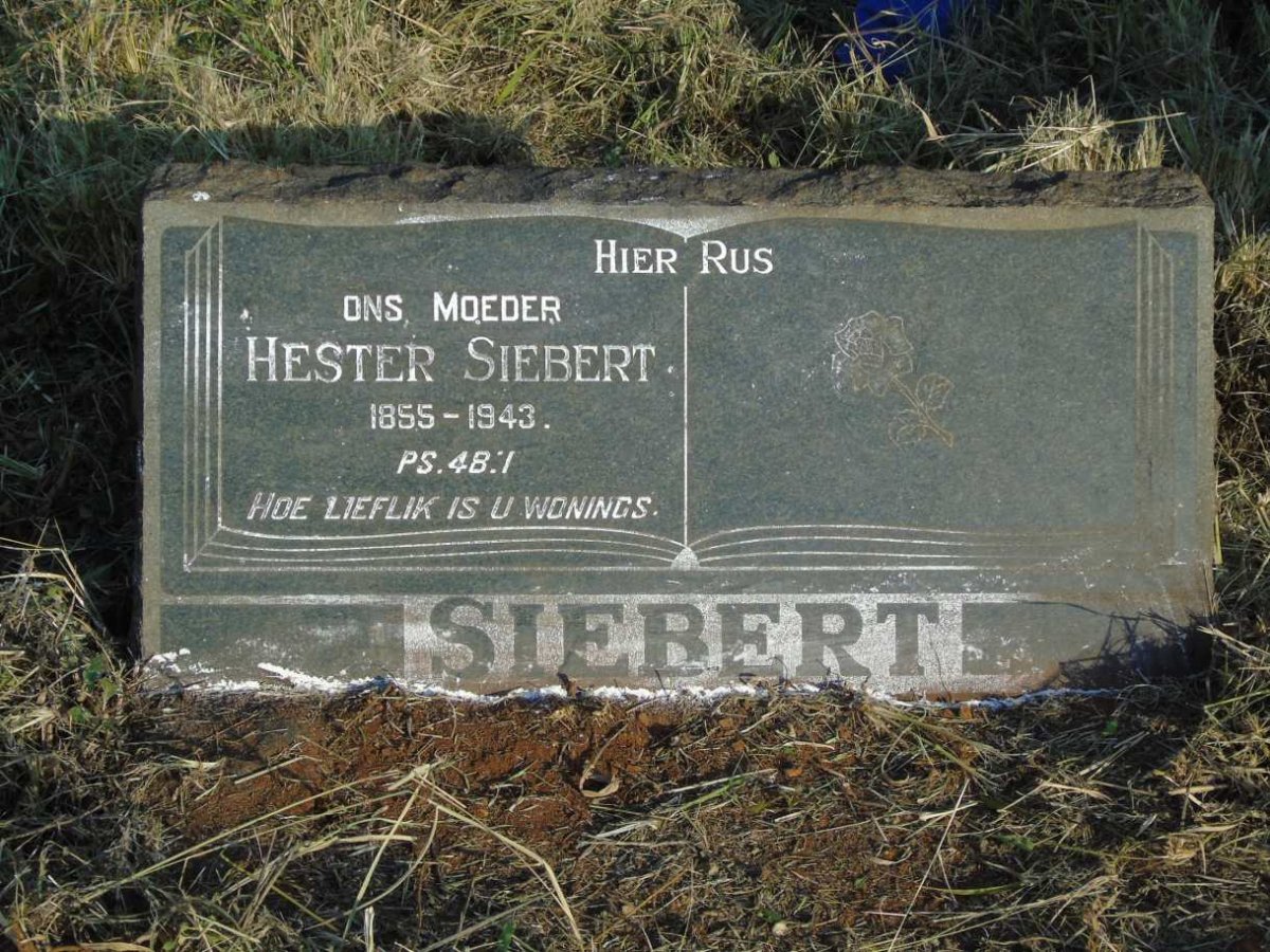 SIEBERT Hester 1855-1943