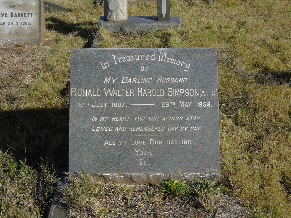 SIMPSON Ronald Walter Harold 1907-1959