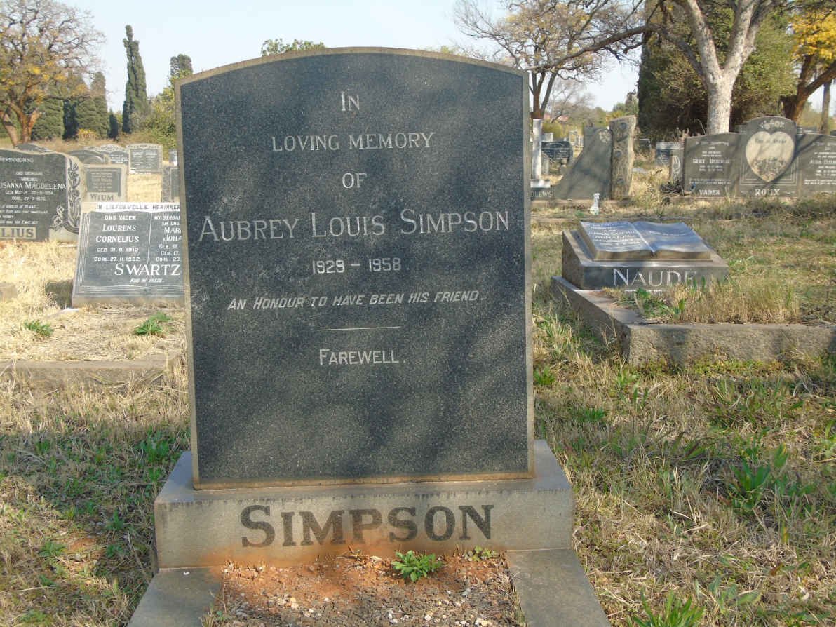 SIMPSON Aubrey Louis 1929-1958