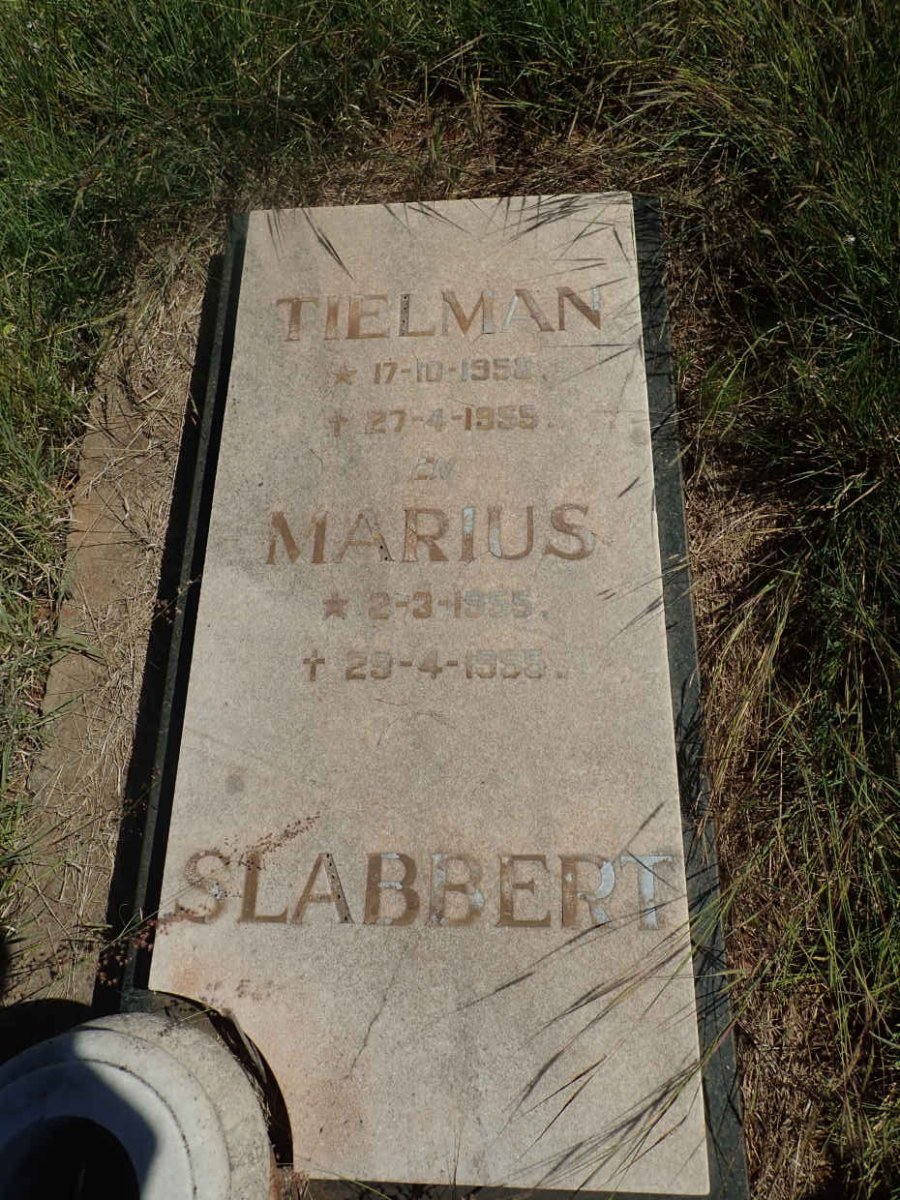 SLABBERT Tielman 1953-1955 :: SLABBERT Marius 1955-1955