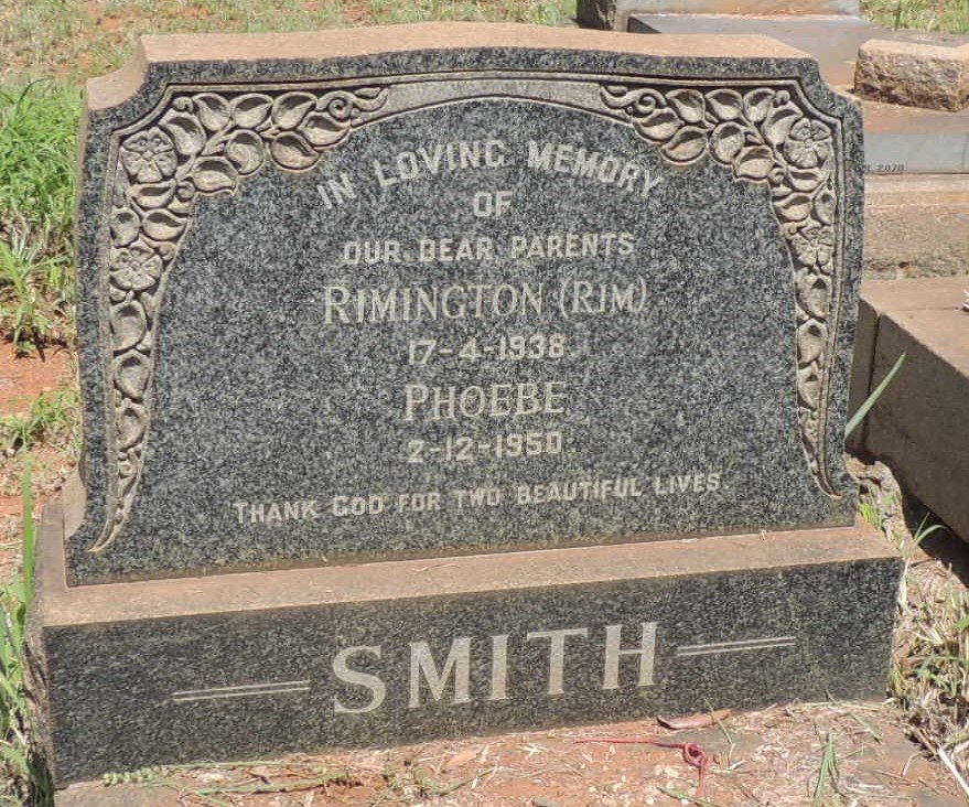 SMITH Rimington -1938 & Phoebe -1950