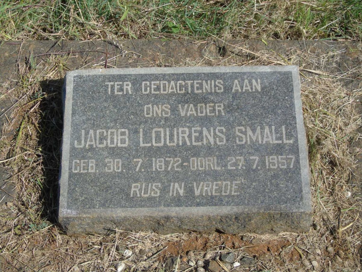 SMALL Jacob Lourens 1872-1957