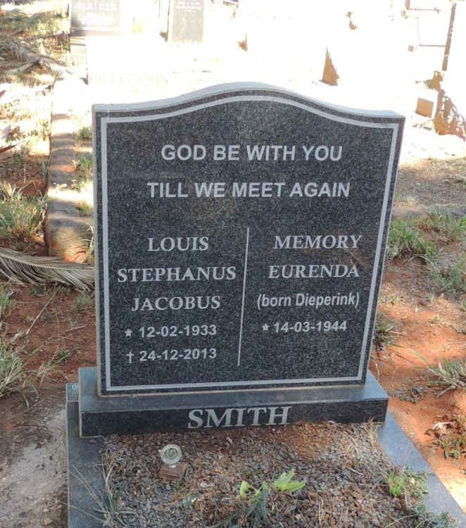 SMITH Louis Stephanus Jacobus 1933-2013 &amp; Memory Eurenda DIEPERINK 1944-