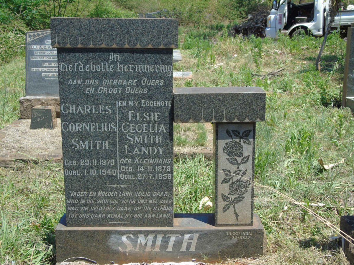 SMITH Charles Cornelius 1879-1940 &amp; Elsie Cecelia LANDY nee KLEINHANS 1878-1959