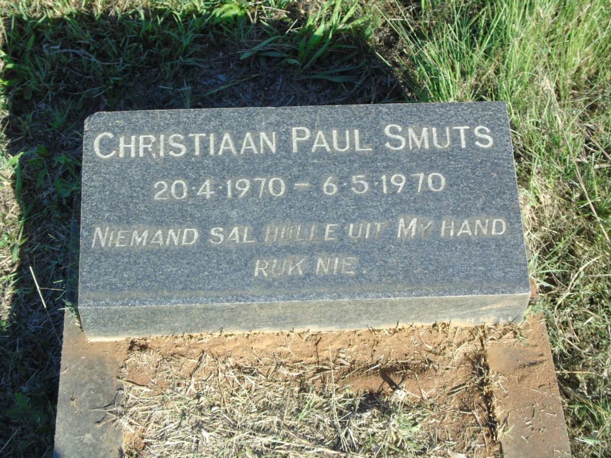 SMUTS Christiaan Paul 1970-1970