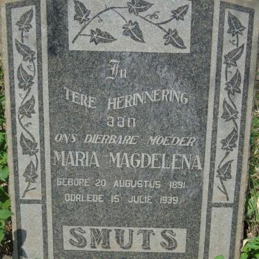 SMUTS Maria Magdelena 1891-1939