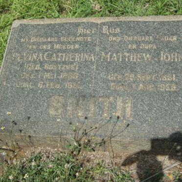 SMITH Matthew John 18?1-195? & Levina Catherina COETZEE 18?3-18??