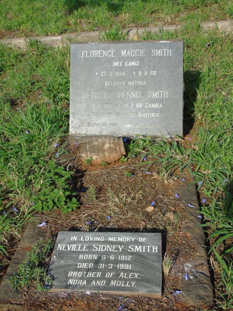 SMITH Florence Maggie nee LANG 1886-1968 :: SMITH Neville Sidney 1912-1991 :: SMITH Herbert Dennis 1918-1968
