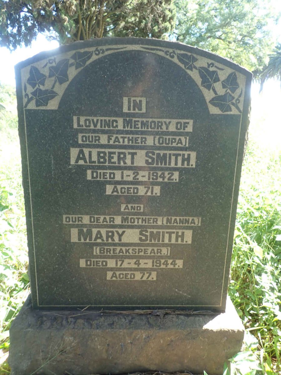 SMITH Albert -1942 &amp; Mary BREAKSPEAR -1944