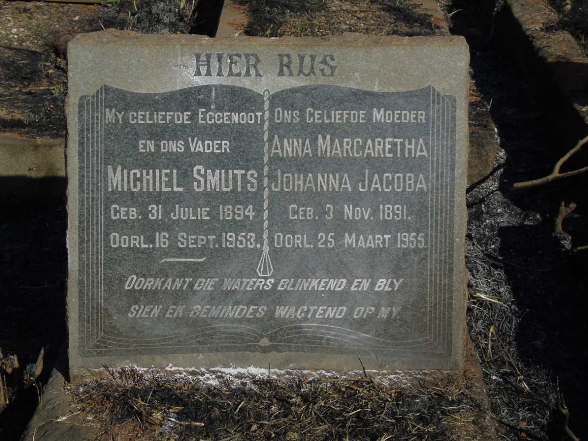 SMUTS Michiel 1894-1953 & Anna Margaretha Johanna Jacoba 1891-1955