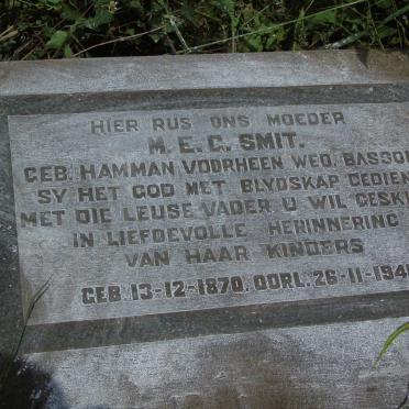 SMIT M.E.C. voorheen BASSON nee HAMMAN 1870-1946