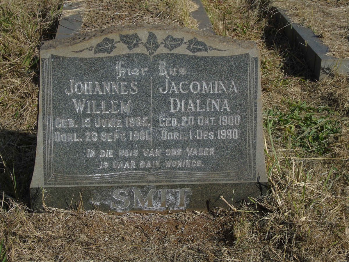 SMIT Johannes Willem 1895-1961 &amp; Jacomina Dialina 1900-1990