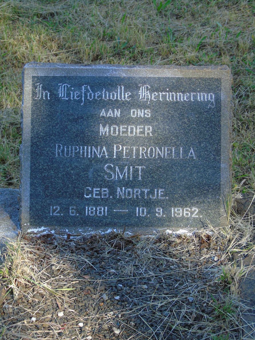 SMIT Ruphina Petronella nee NORTJE 1881-1962