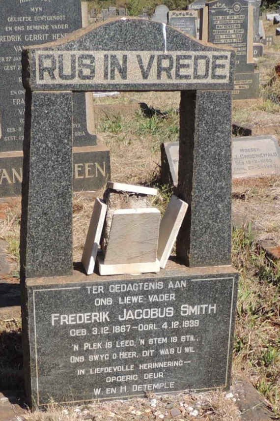 SMITH Frederik Jacobus 1867-1939